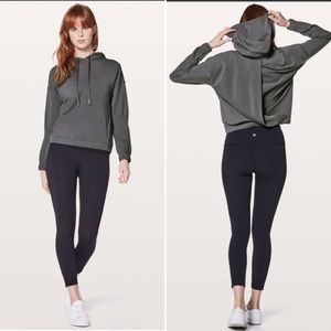 Lululemon Twisted & Tucked Pullover Hoodie Dark Shadow SZ 8 sweater gray